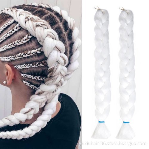 Synthetic Hair Braiding wig 41Inch 165g High Temperature Fiber Jumbo Braiding Pink Blue Pure Crochet Braiding Hair Extension